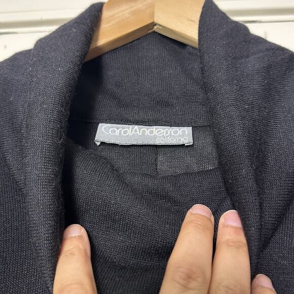 Vintage Carol Anderson Maxi Dress Womens L/XL black Lagenlook Relaxed Silhouette - Picture 2 of 7